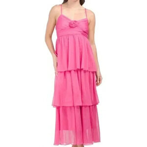 Rosette Tiered Maxi Dress
